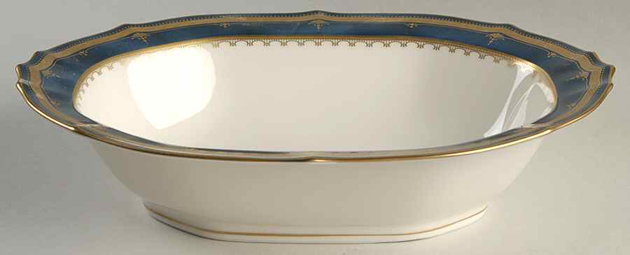 Solemn Sapphire 10" Oval Vegetable Bowl by Noritake-1