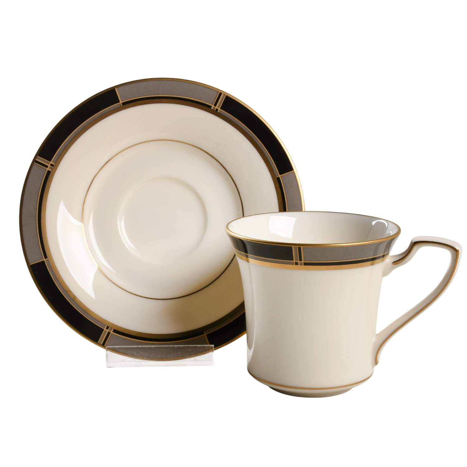 Society Satin Flat Cup & Saucer Set by Noritake-1