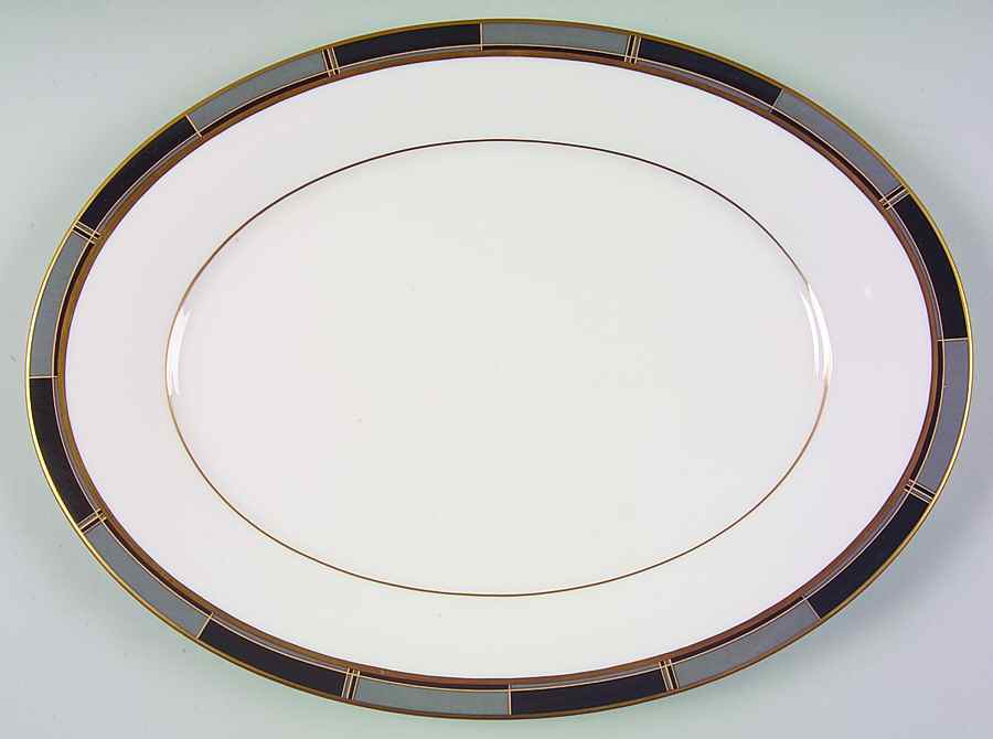 Society Satin 13" Oval Serving Platter by Noritake-1