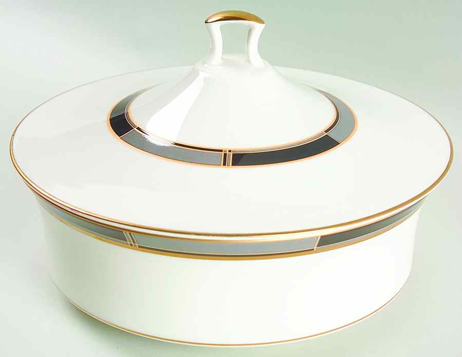 Society Satin Round Covered Vegetable by Noritake-1