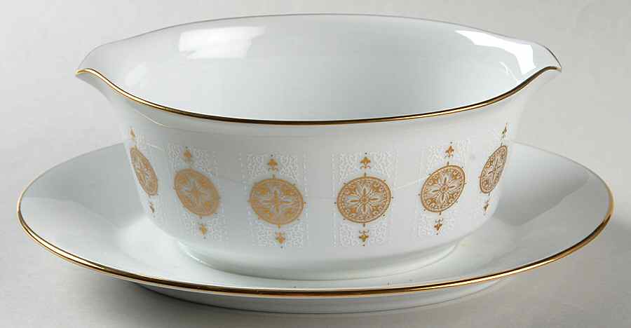 Sovereign (6808) Gravy Boat with Attached Underplate by Noritake-1