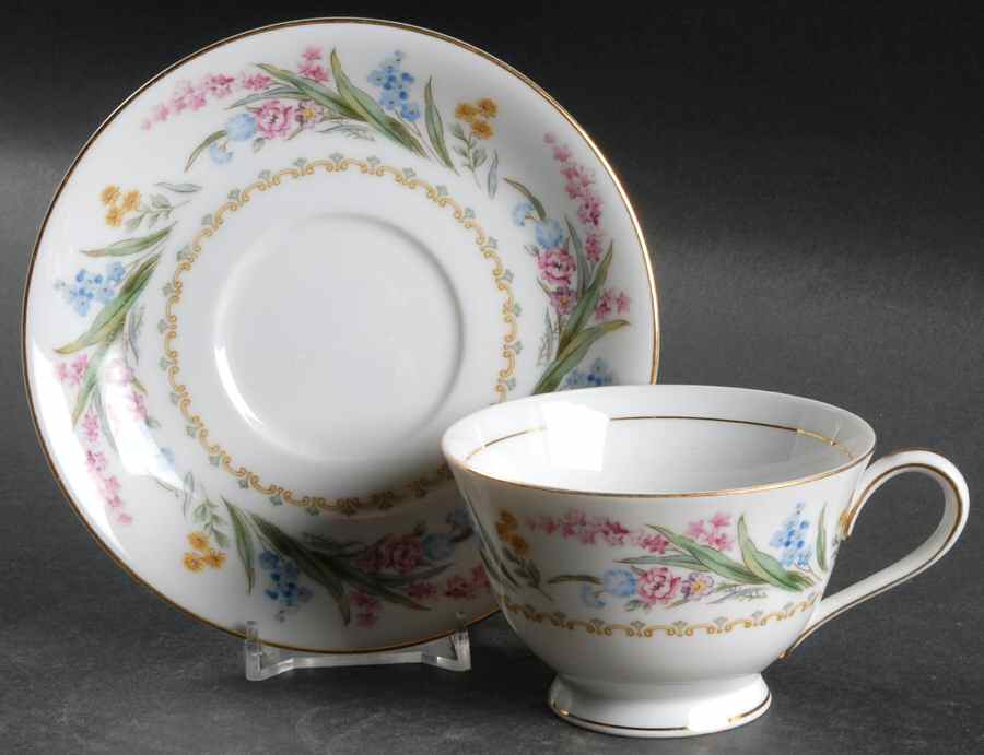 Spring Blossom Footed Cup & Saucer Set by Noritake-1