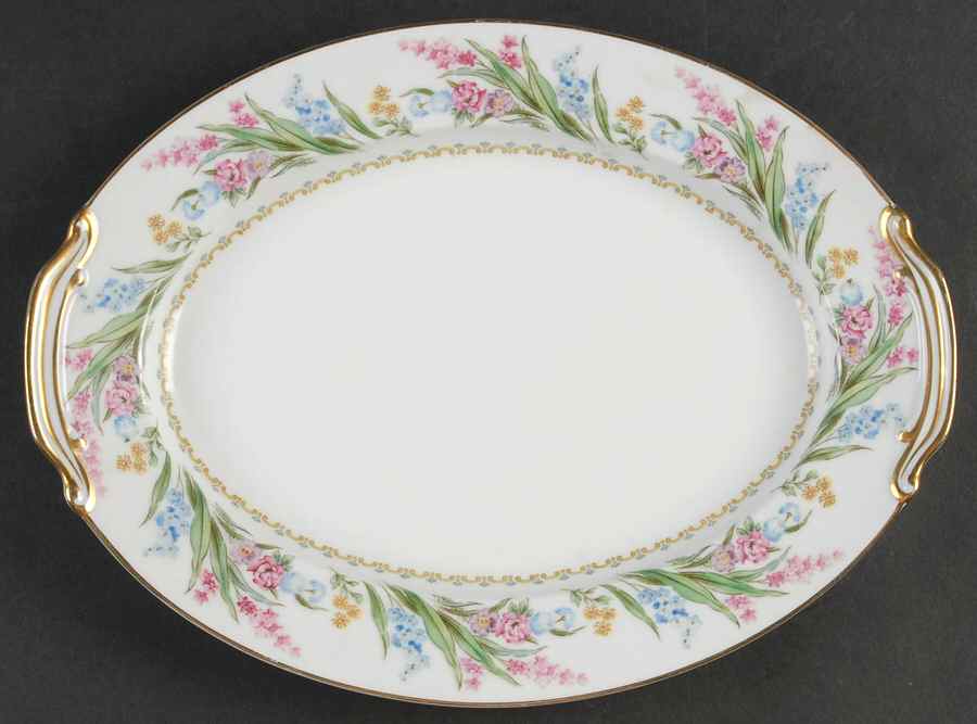Spring Blossom 12" Oval Serving Platter by Noritake-1