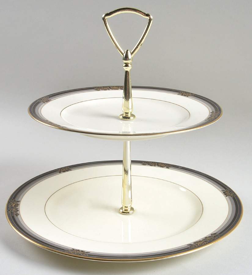 Spell Binder 2 Tiered Serving Tray (Dinner & Salad Plate) by Noritake-1