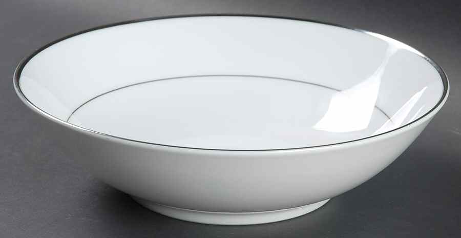 Spectrum (Platinum Rings) 8" Round Vegetable Bowl by Noritake-1
