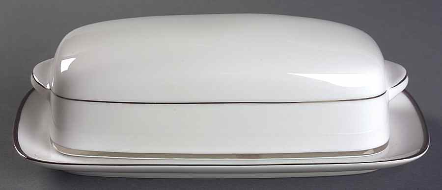 Spectrum (Platinum Rings) 1/4 Lb Covered Butter by Noritake-1