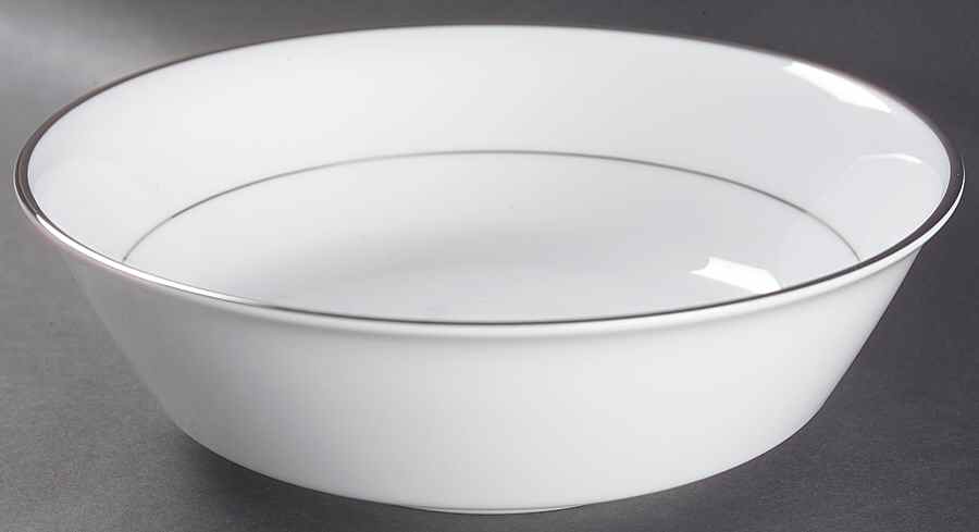 Spectrum (Platinum Rings) 9" Round Vegetable Bowl by Noritake-1