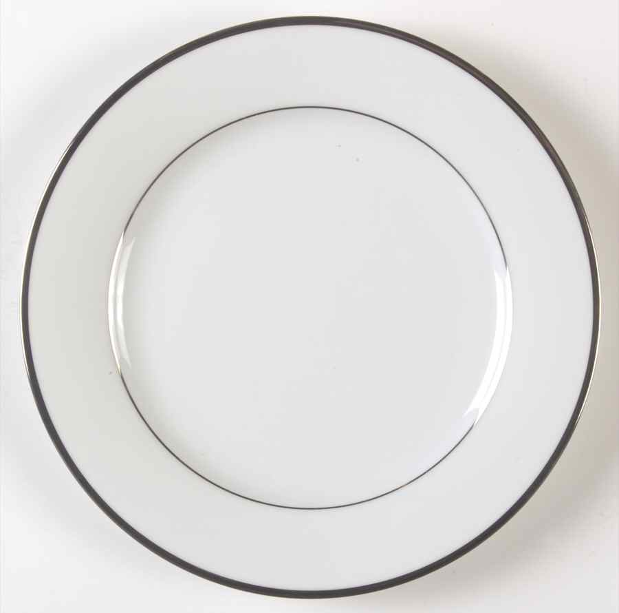 Spectrum (Platinum Rings) Salad Plate by Noritake-1