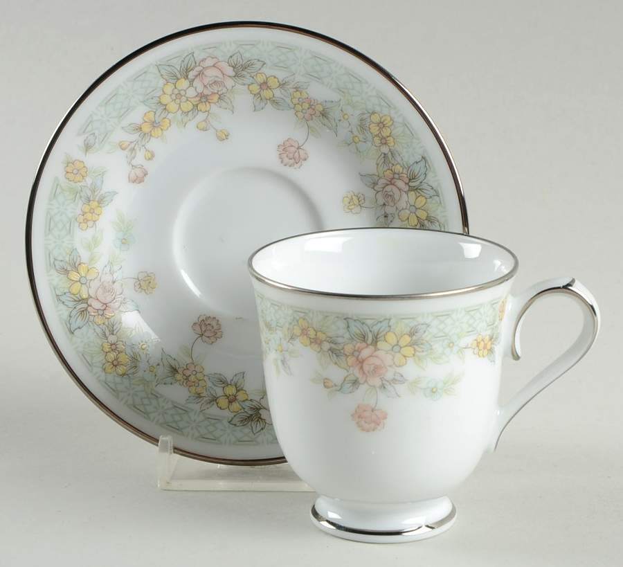 Spring Field Footed Demitasse Cup & Saucer Set by Noritake-1