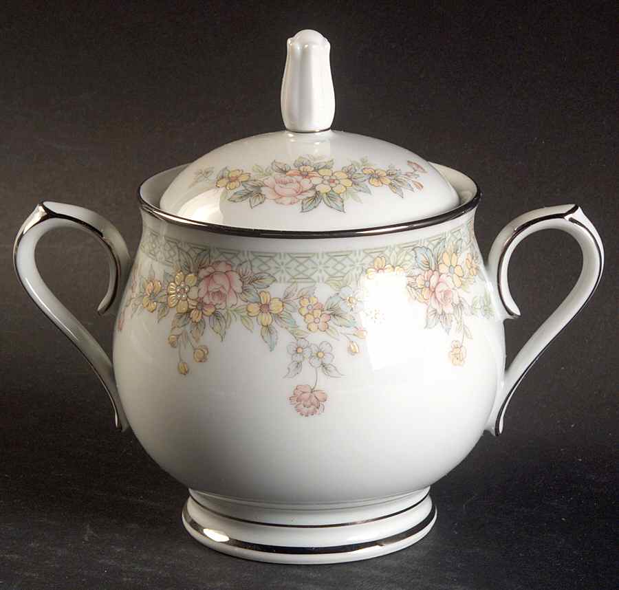 Spring Field Sugar Bowl & Lid by Noritake-1