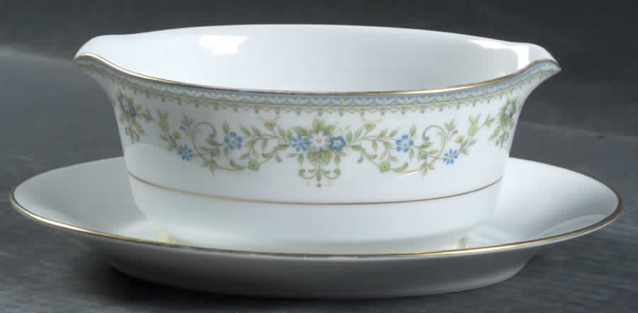 Spring Meadow Gravy Boat with Attached Underplate by Noritake-1