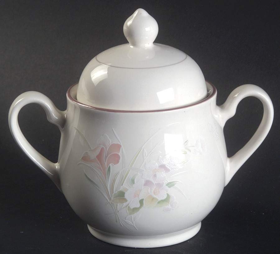 Spring Orchid Sugar Bowl & Lid by Noritake-1