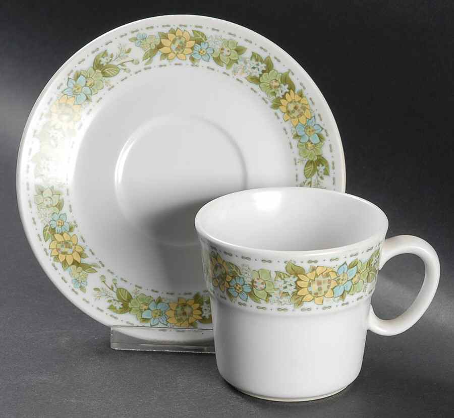 Springfield Flat Cup & Saucer Set by Noritake-1
