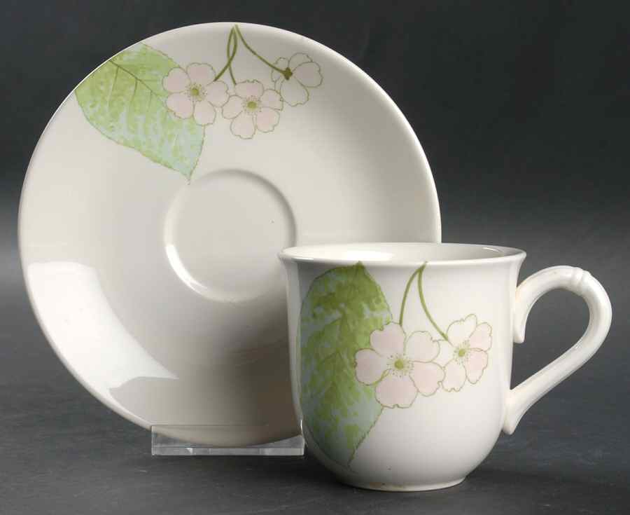 Springtide Flat Cup & Saucer Set by Noritake-1