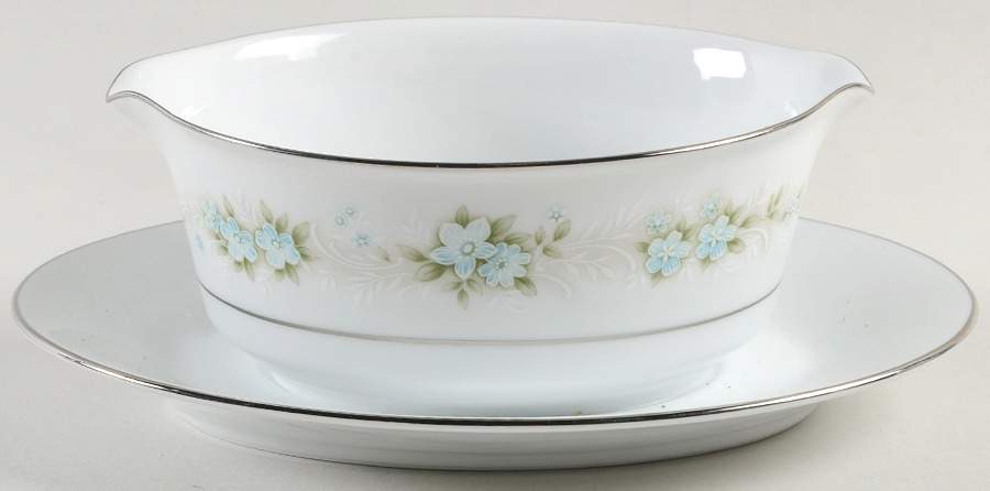 Spring Valley Gravy Boat with Attached Underplate by Noritake-1