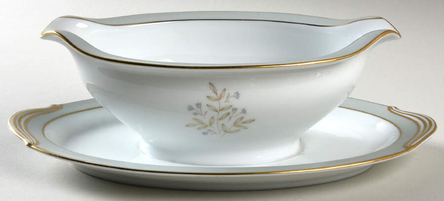 Stafford Gravy Boat with Attached Underplate by Noritake-1