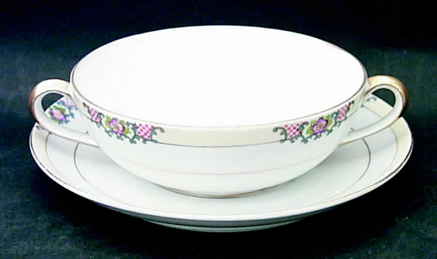 Stanleigh Flat Cream Soup Bowl & Saucer Set by Noritake-1