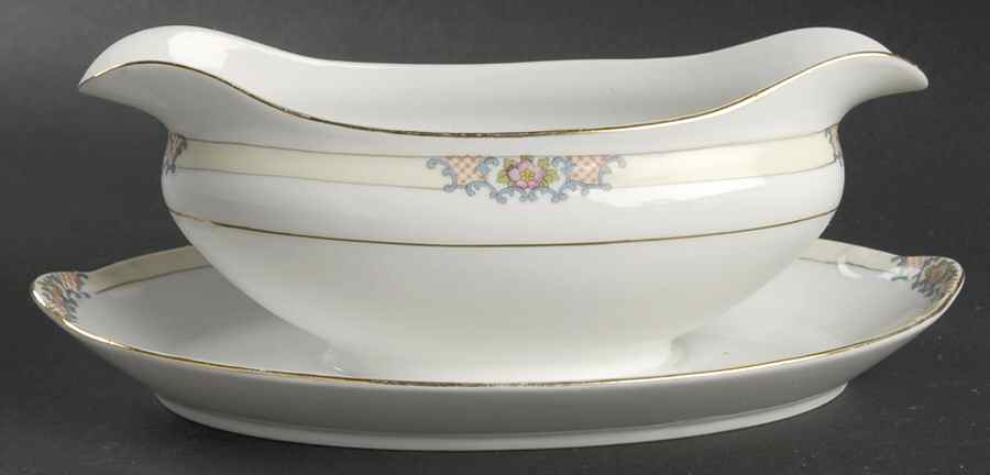 Stanleigh Gravy Boat with Attached Underplate by Noritake-1