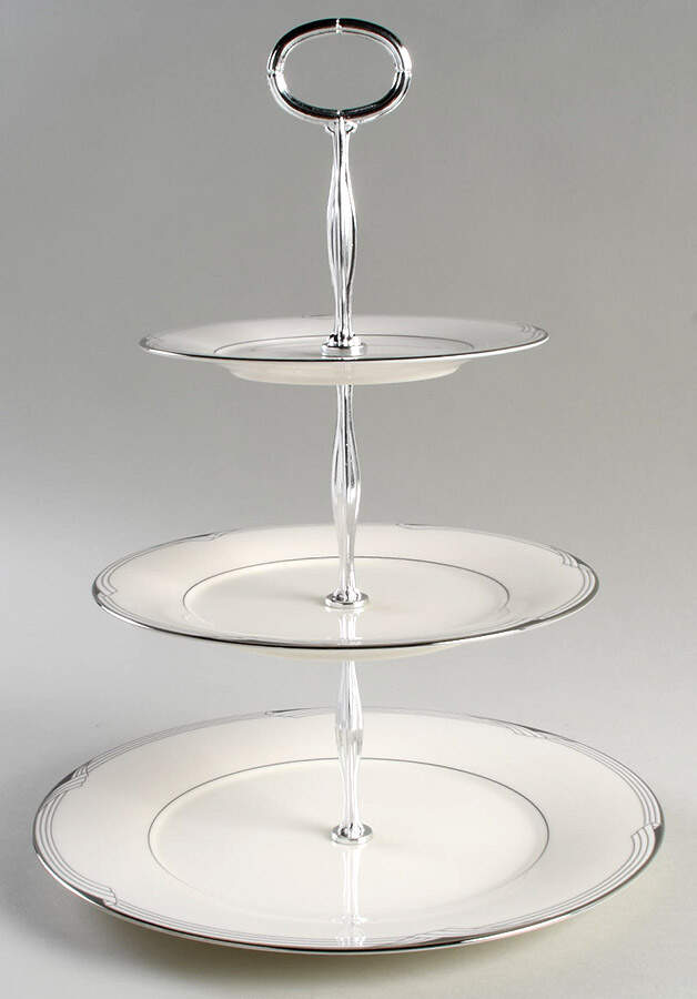 Sterling Cove 13 7/8"-14 1/4" 3-Tiered Serving Tray(DP,SP,BB) HC by Noritake-1