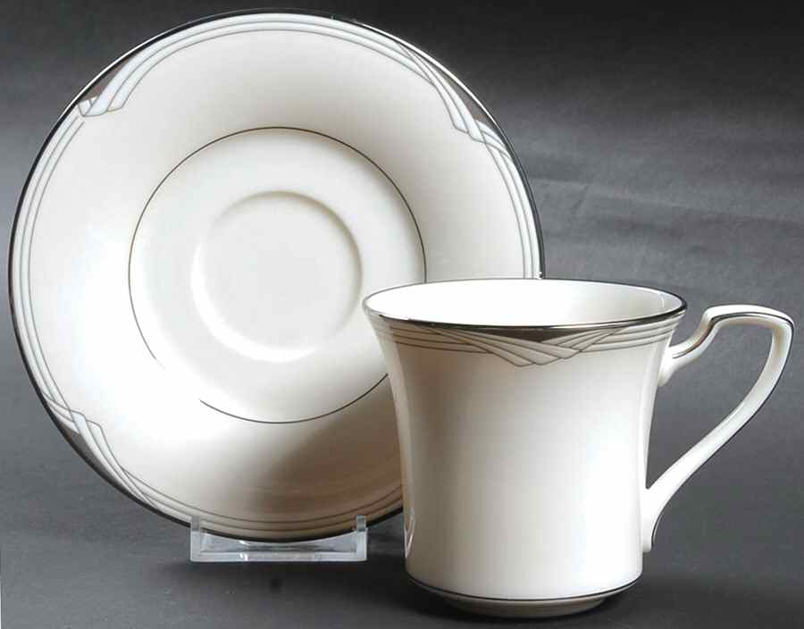 Sterling Cove Flat Cup & Saucer Set by Noritake-1