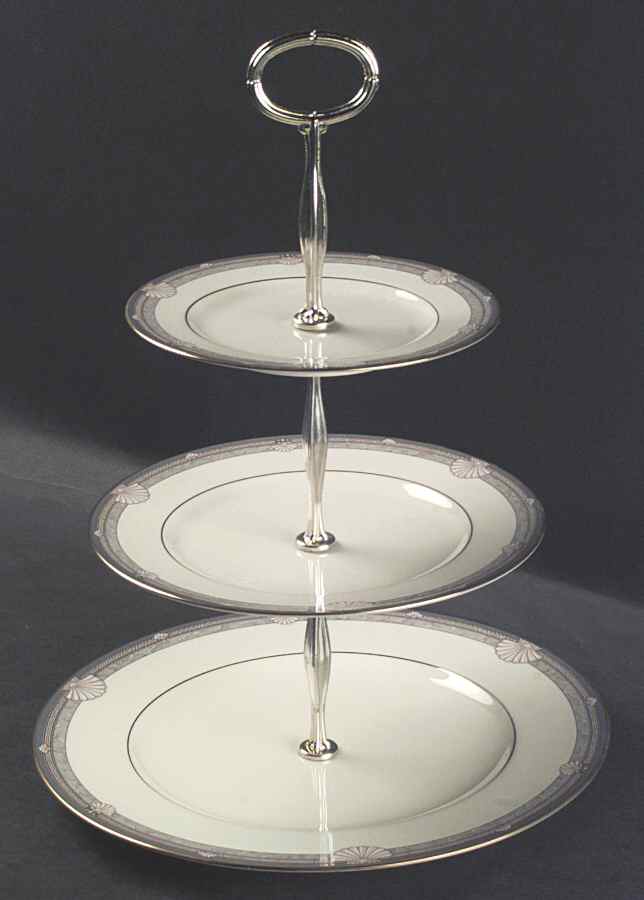 Stanford Court 13 7/8"-14 1/4" 3-Tiered Serving Tray(DP,SP,BB) HC by Noritake-1