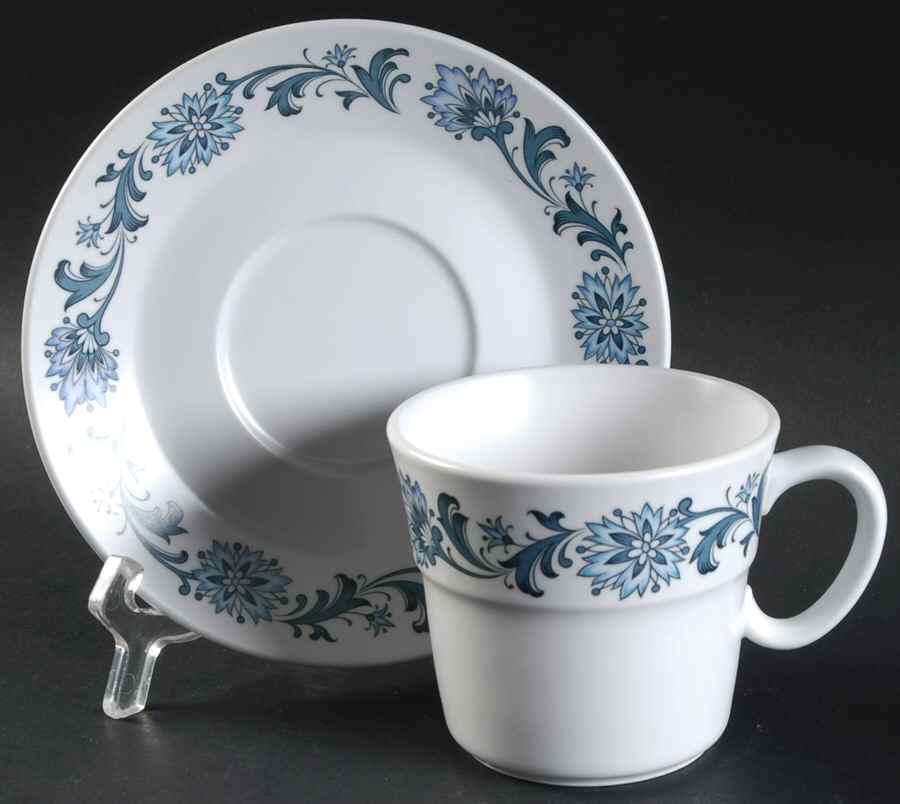 Stephanie Flat Cup & Saucer Set by Noritake-1