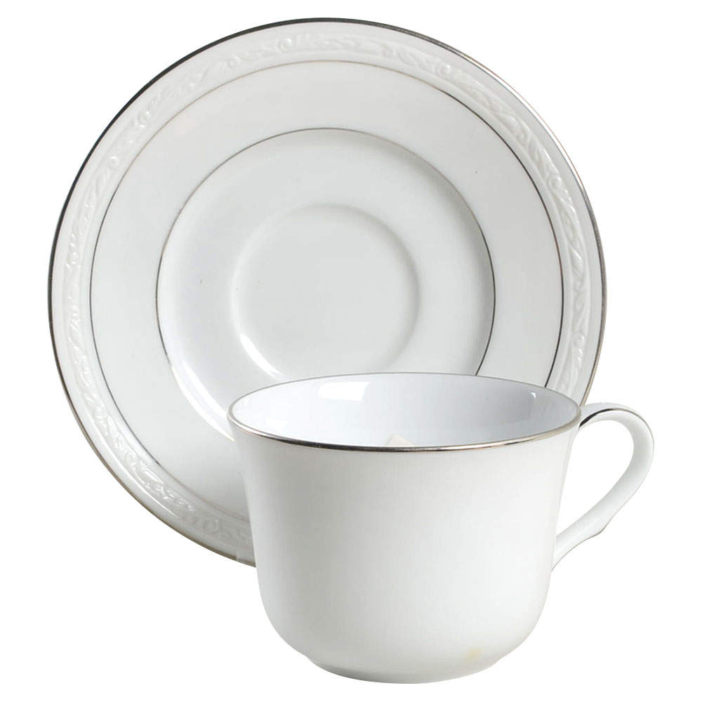 Stoneleigh Flat Cup & Saucer Set by Noritake-1