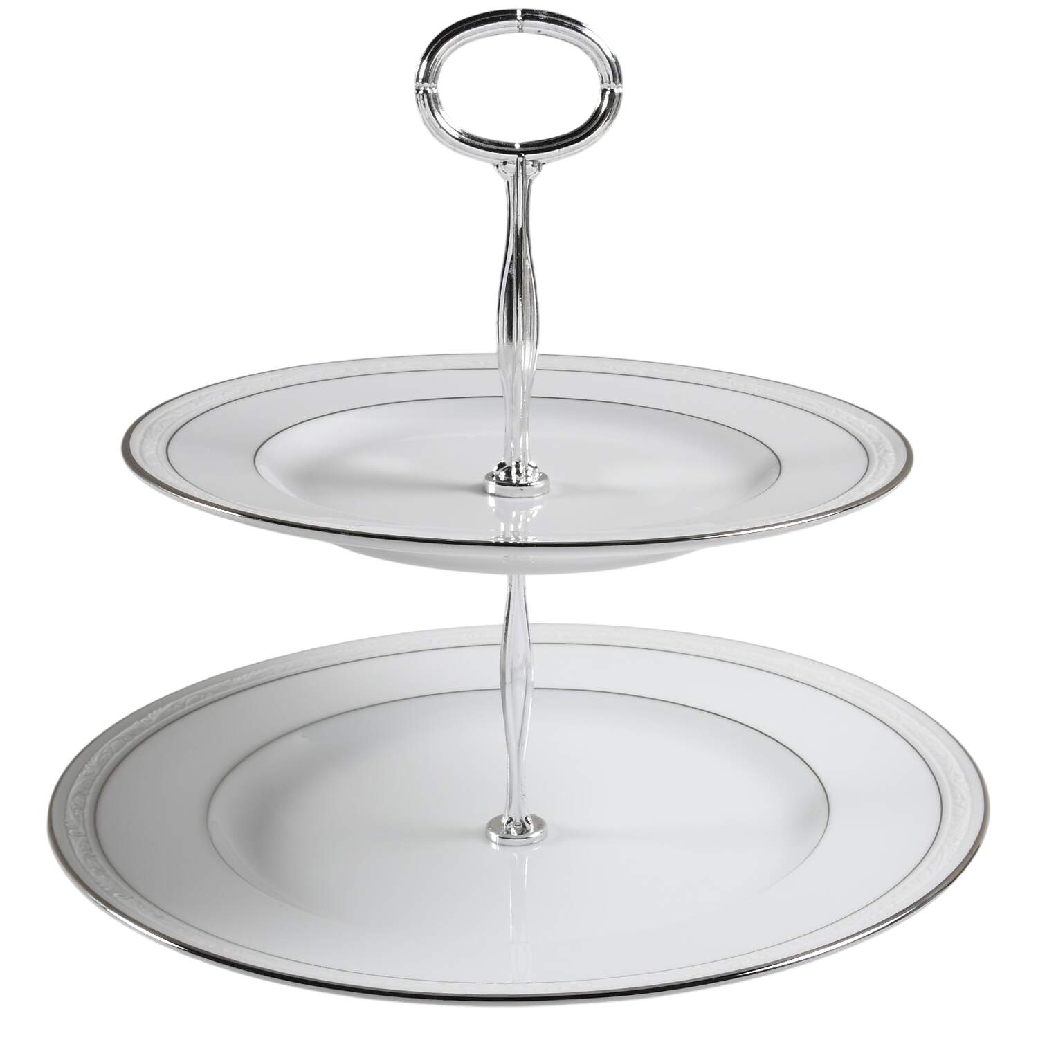 Stoneleigh 6 5/8"-10"  2 Tiered Serving Tray (Dp, Sp) HC by Noritake-1
