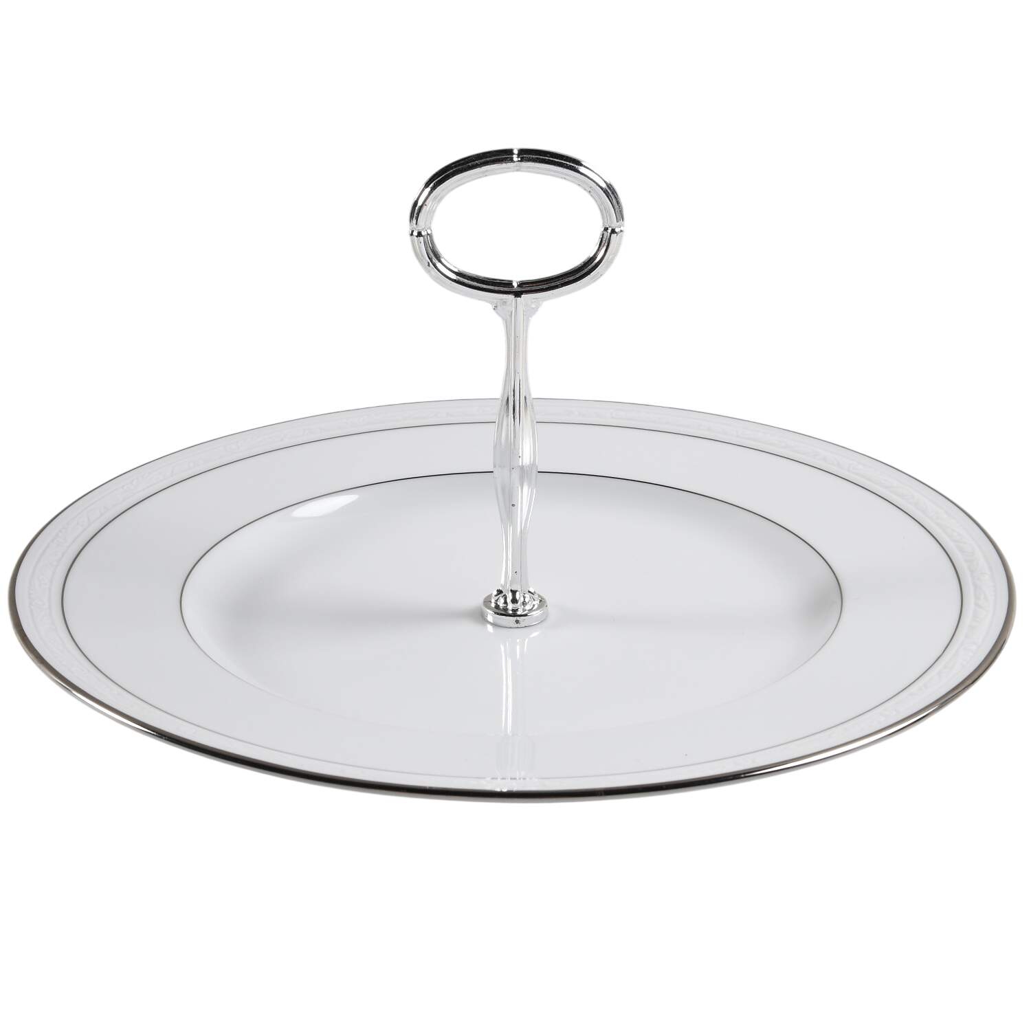 Stoneleigh Round Serving Plate with Center Handle (Dp) Hc by Noritake-1