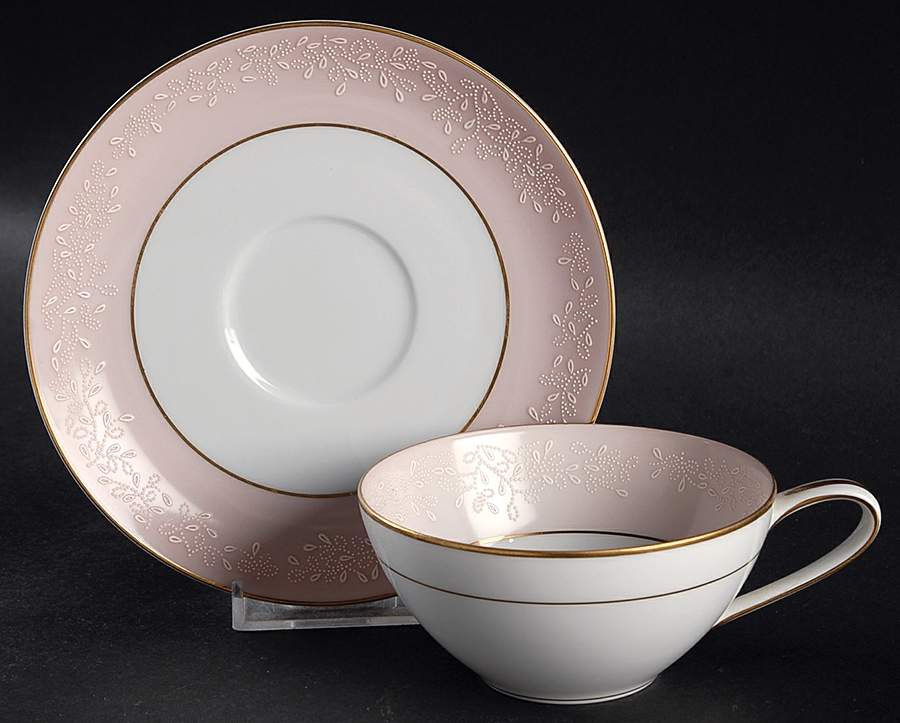 Stratford Flat Cup & Saucer Set by Noritake-1
