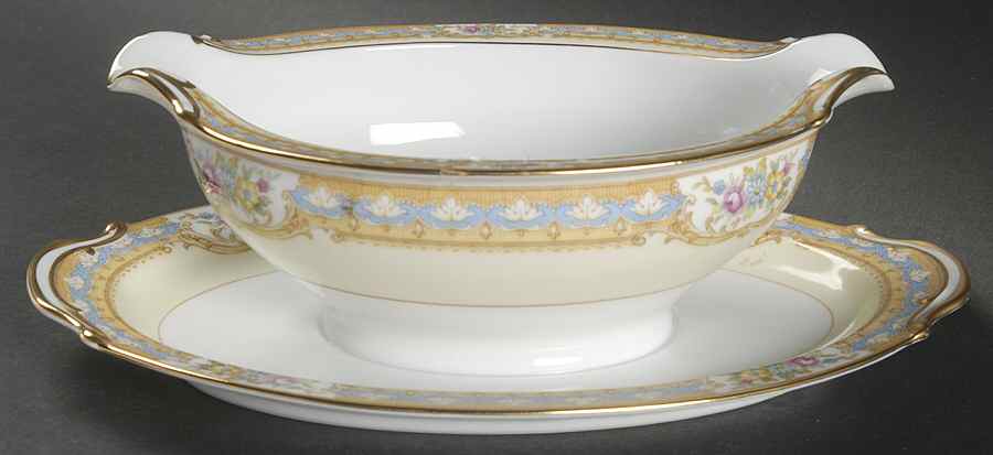 Stratford Gravy Boat with Attached Underplate by Noritake-1