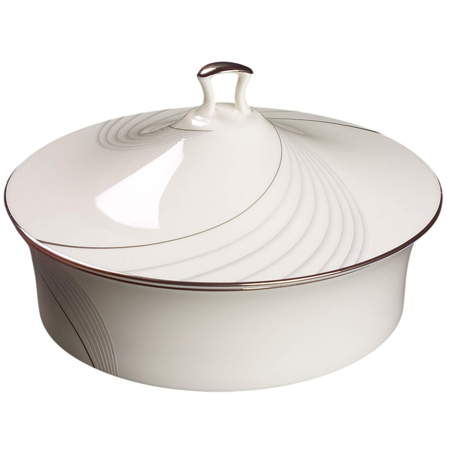Sterling Tide Large Round Covered Vegetable by Noritake-1