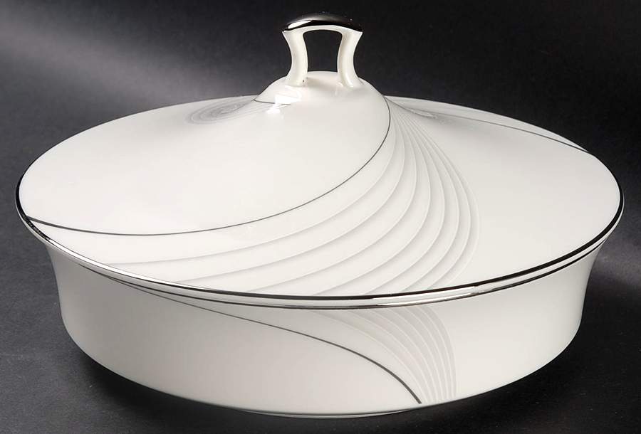 Sterling Tide Round Covered Vegetable by Noritake-1