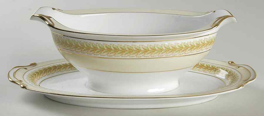 Styx Gravy Boat with Attached Underplate by Noritake-1