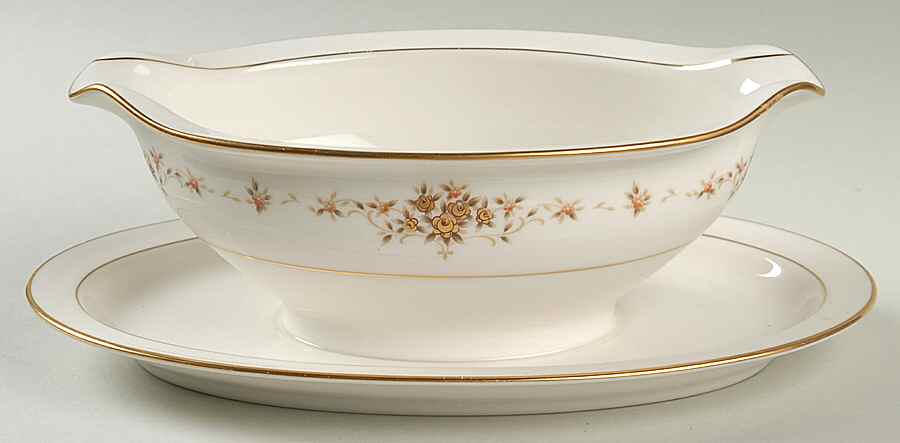 Suffolk Gravy Boat with Attached Underplate by Noritake-1