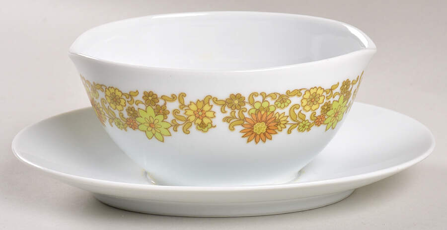 Summerville Gravy Boat with Attached Underplate by Noritake-1