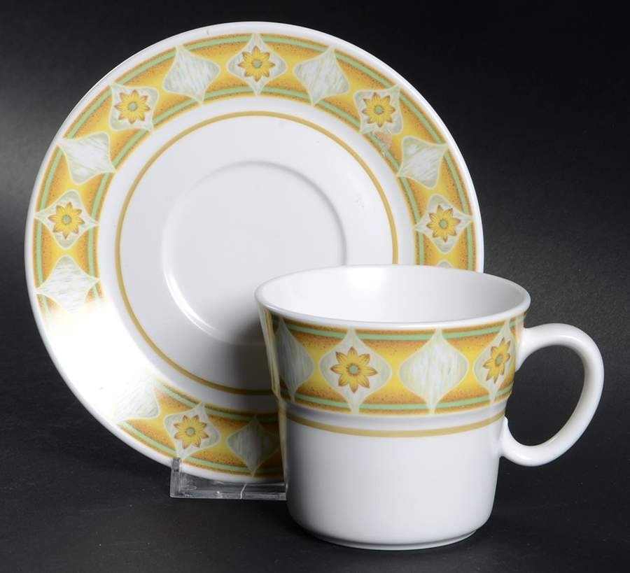 Sunglow Flat Cup & Saucer Set by Noritake-1