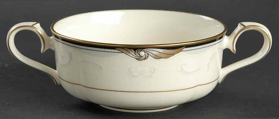 Sunswept Flat Cream Soup Bowl & Cup Saucer Set by Noritake-1