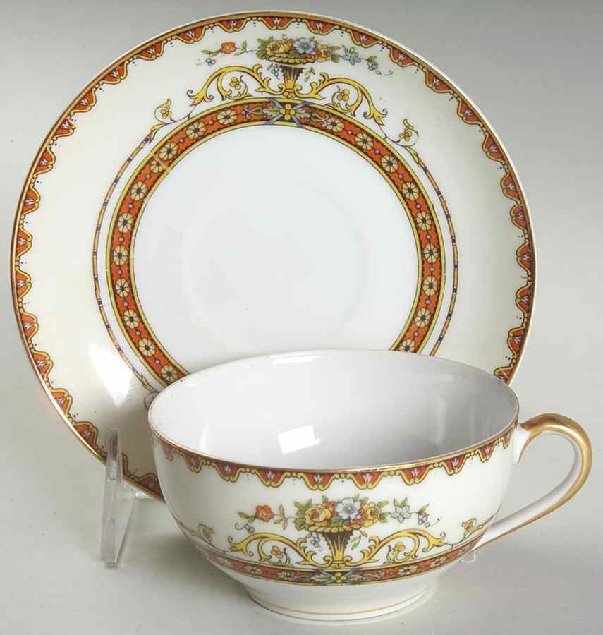 Superba Flat Cup & Saucer Set by Noritake-1