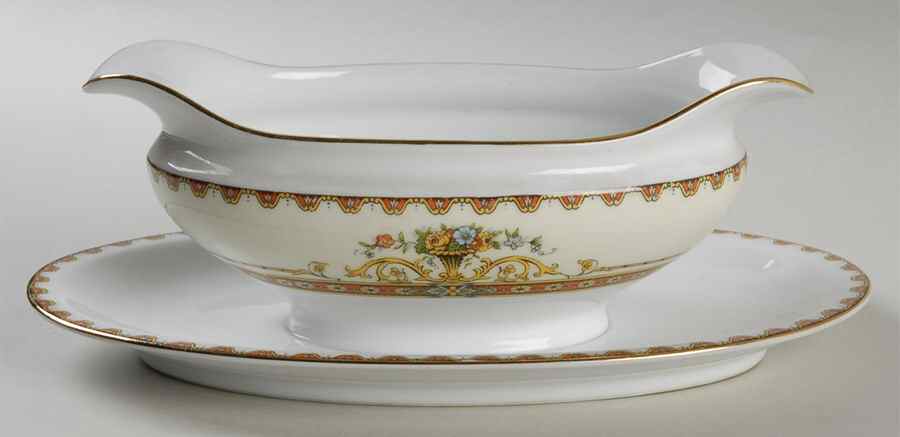 Superba Gravy Boat with Attached Underplate by Noritake-1