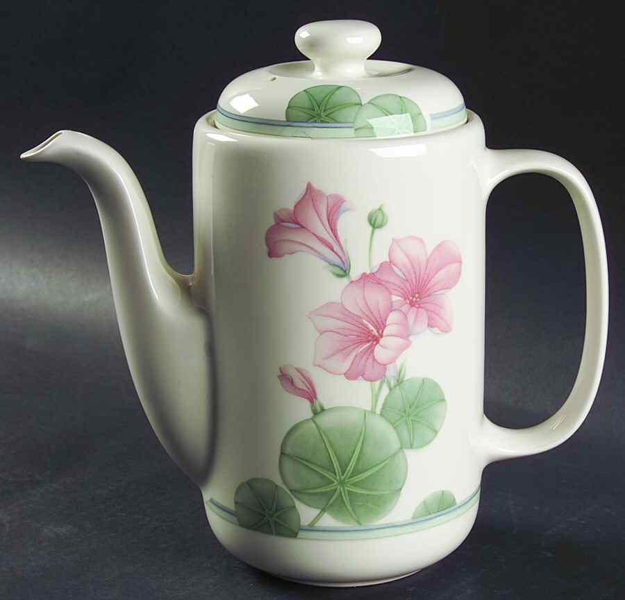 Summer Rain Tea/Coffee Pot & Lid by Noritake-1