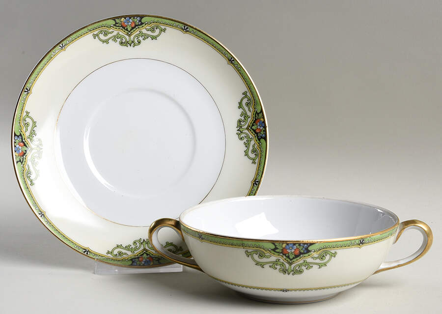 Surrey Flat Cream Soup Bowl & Saucer Set by Noritake-1