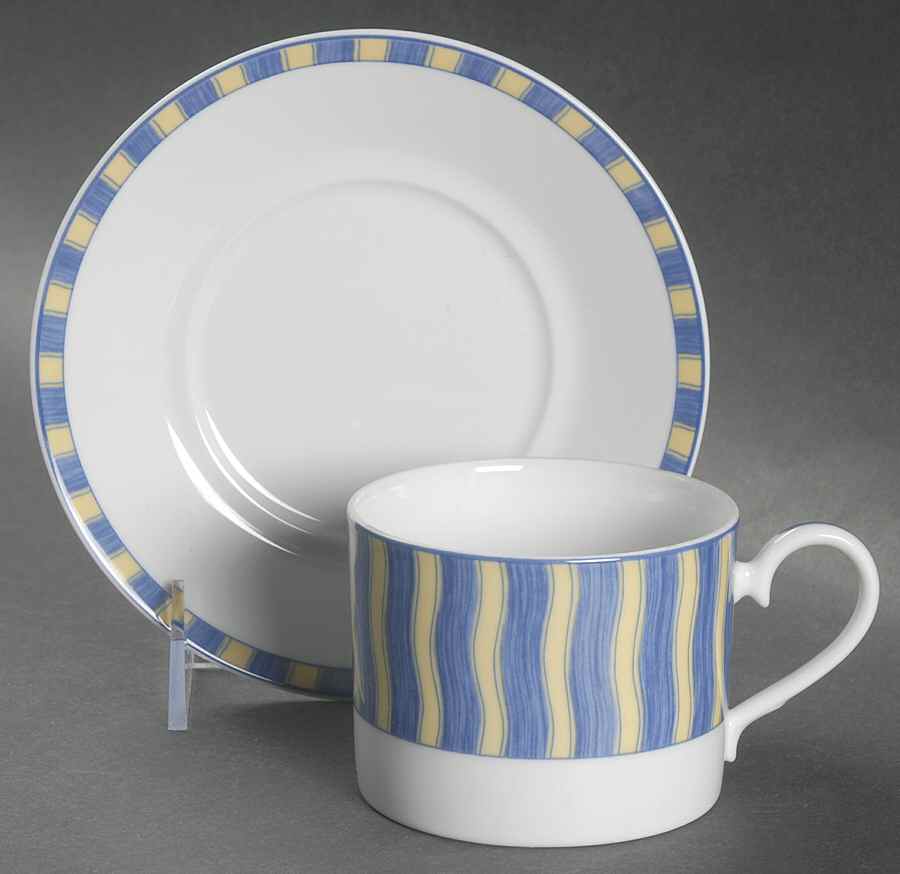 Summer Waves Flat Cup & Saucer Set by Noritake-1