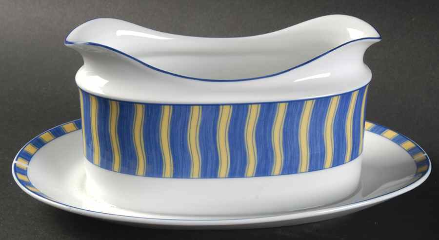 Summer Waves Gravy Boat with Attached Underplate by Noritake-1