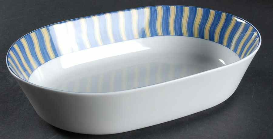 Summer Waves 9" Oval Vegetable Bowl by Noritake-1