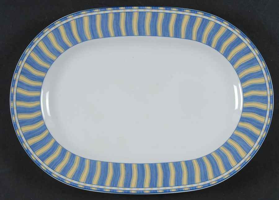 Summer Waves 12" Oval Serving Platter by Noritake-1