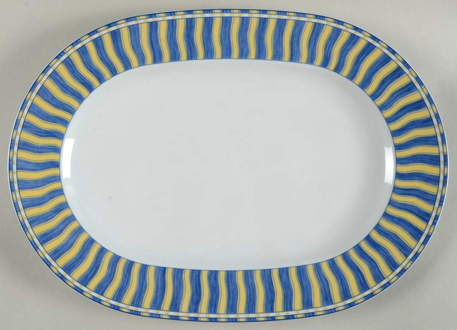 Summer Waves 16" Oval Serving Platter by Noritake-1