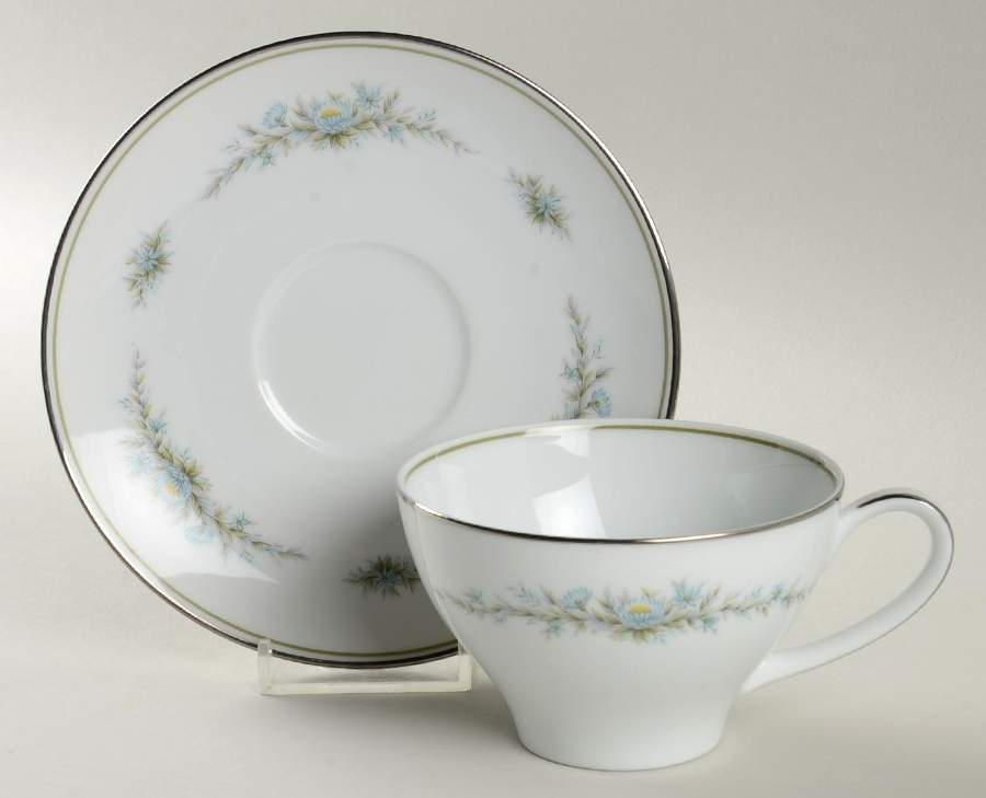 Swansia Flat Cup & Saucer Set by Noritake-1