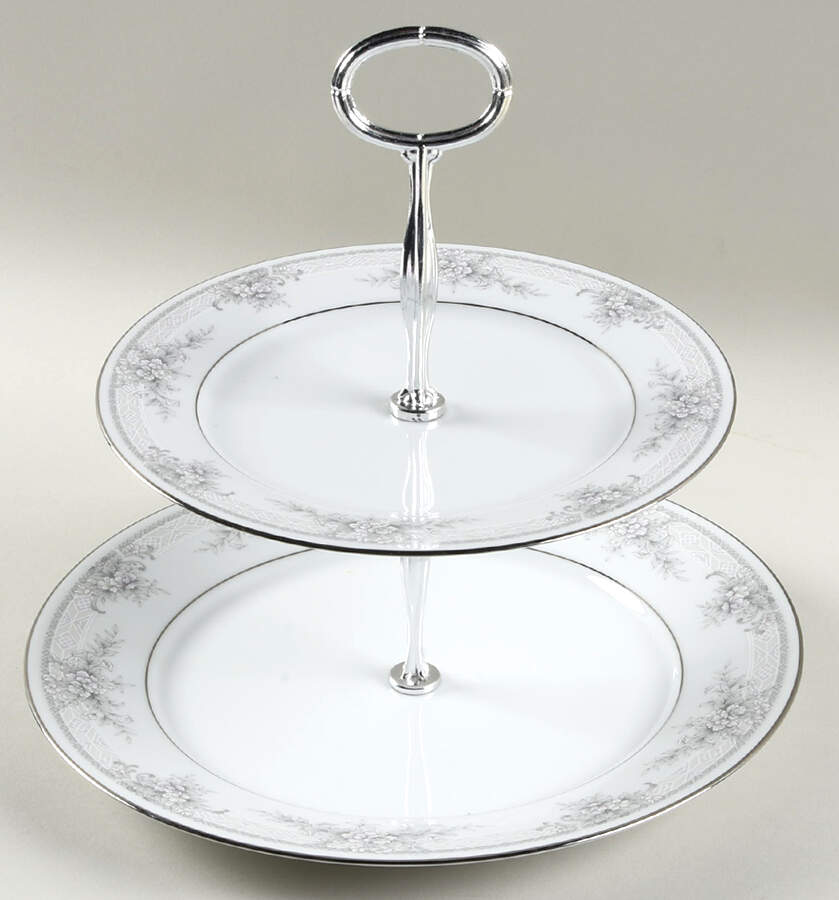 Sweet Leilani 6 5/8"-10"  2 Tiered Serving Tray (Dp, Sp) HC by Noritake-1