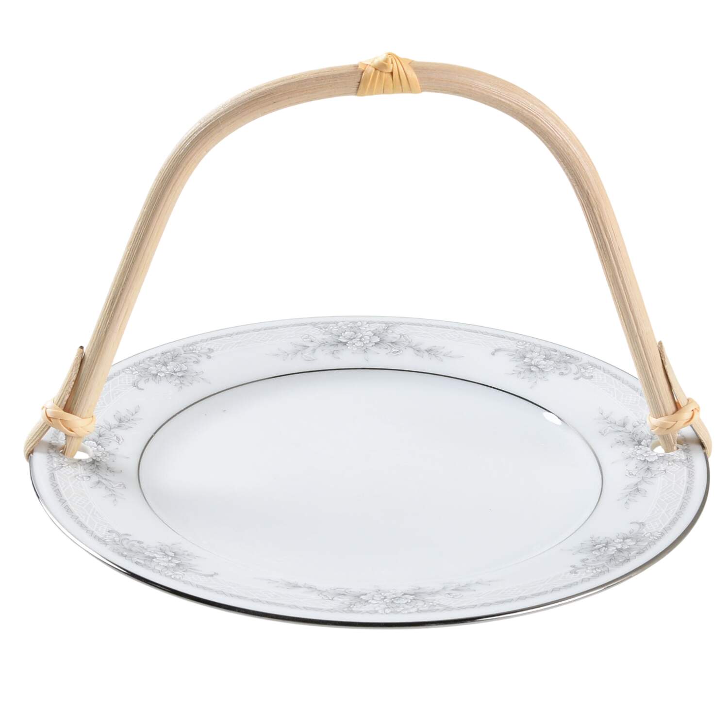 Sweet Leilani 5 3/8"-5 5/8" Bamboo Handled Serving Plate  HC by Noritake-1